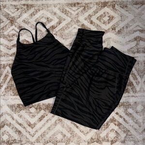 Old Navy Black Zebra Print Women's Pajama Set